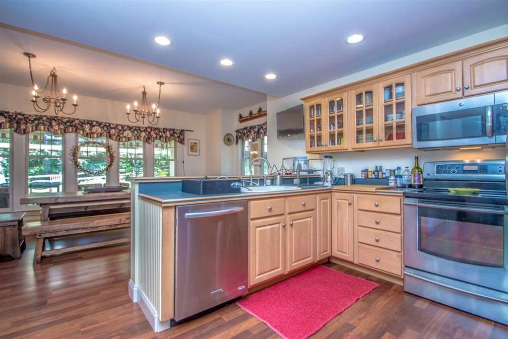Fully stocked kitchen