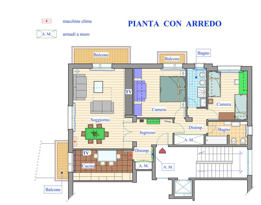 PIANTA CON ARREDI