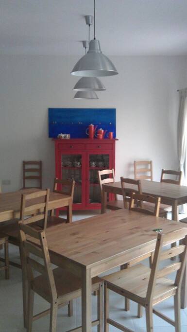 The breakfast area