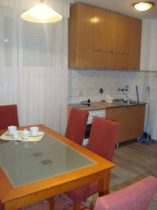 Dining area and kitchen