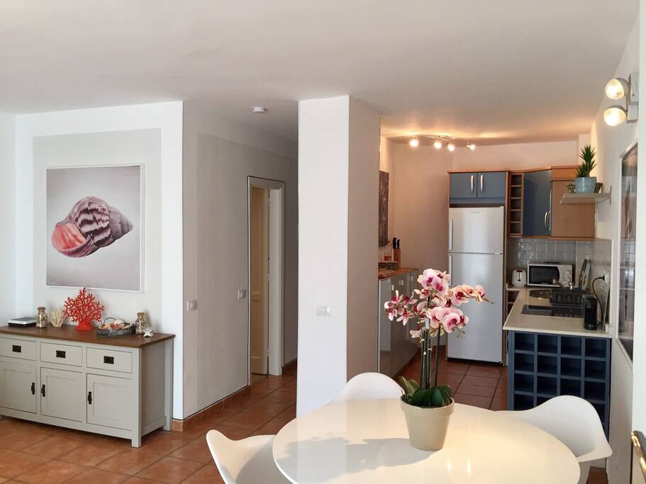 Living room and kitchen