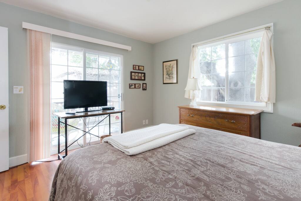 Cable TV and access to your private deck.
