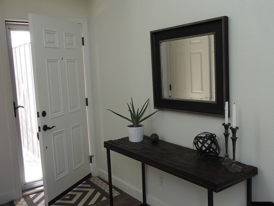 Entryway at the front of the house.
