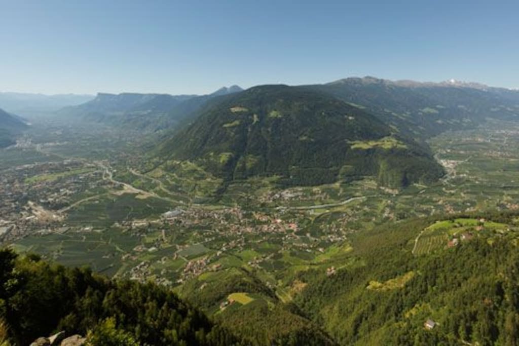 Ausblick über den Meraner Talkessel....