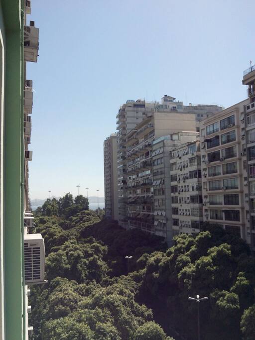Flamengo beach and park view from the apartment.