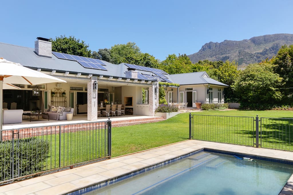 Beautiful gardens with mountain views