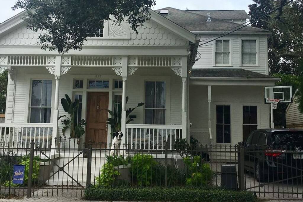 The House with free parking on the street.