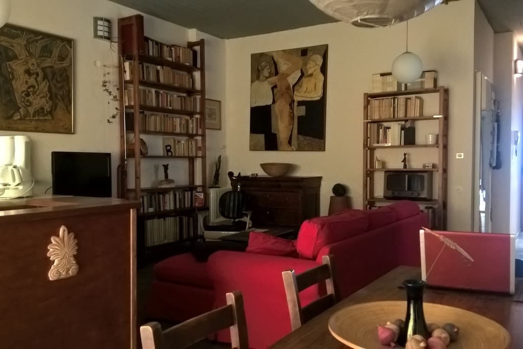 livingroom, some music or TV or even read a book...