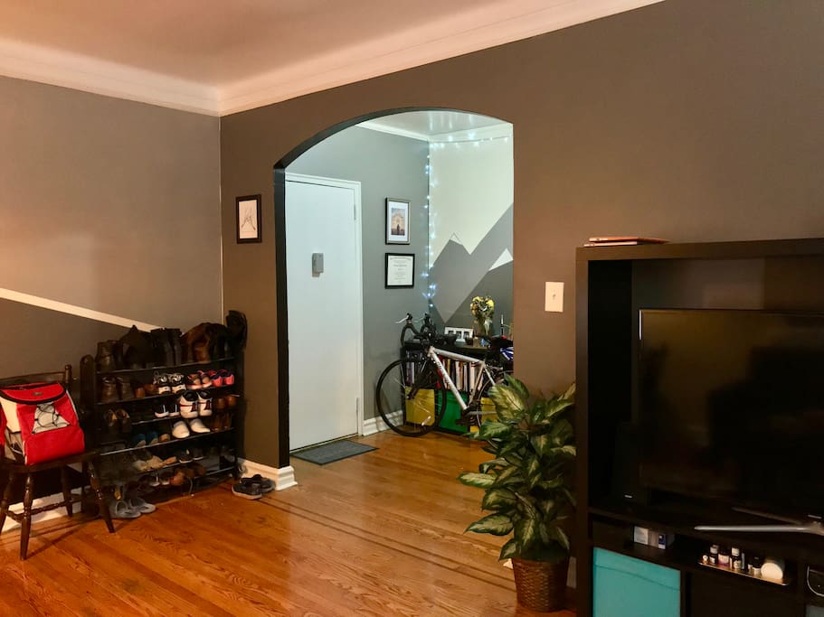 View of the entrance from the living room.