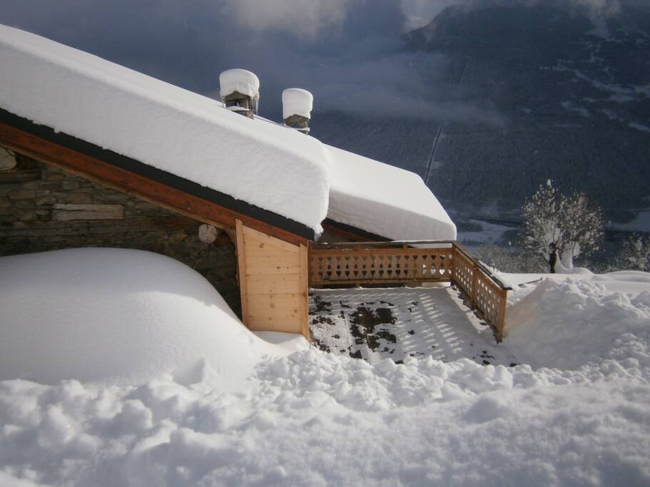 Sous la neige à 1200m d'altitude