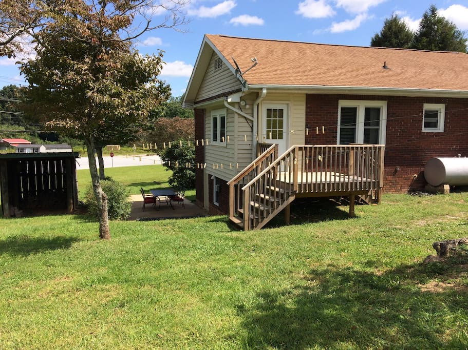 Back and side yard