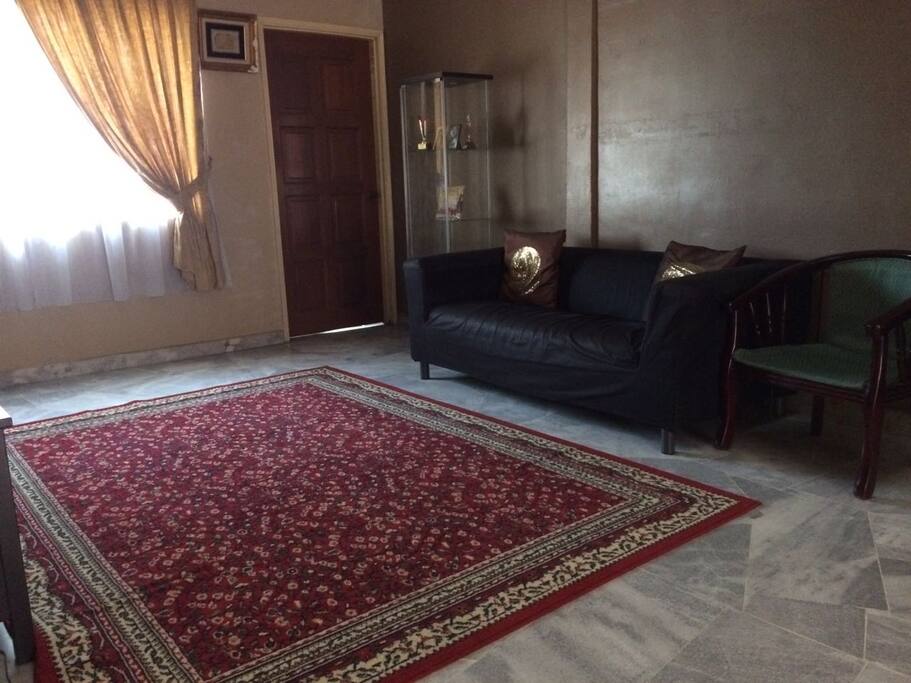 Spacious living room on third floor