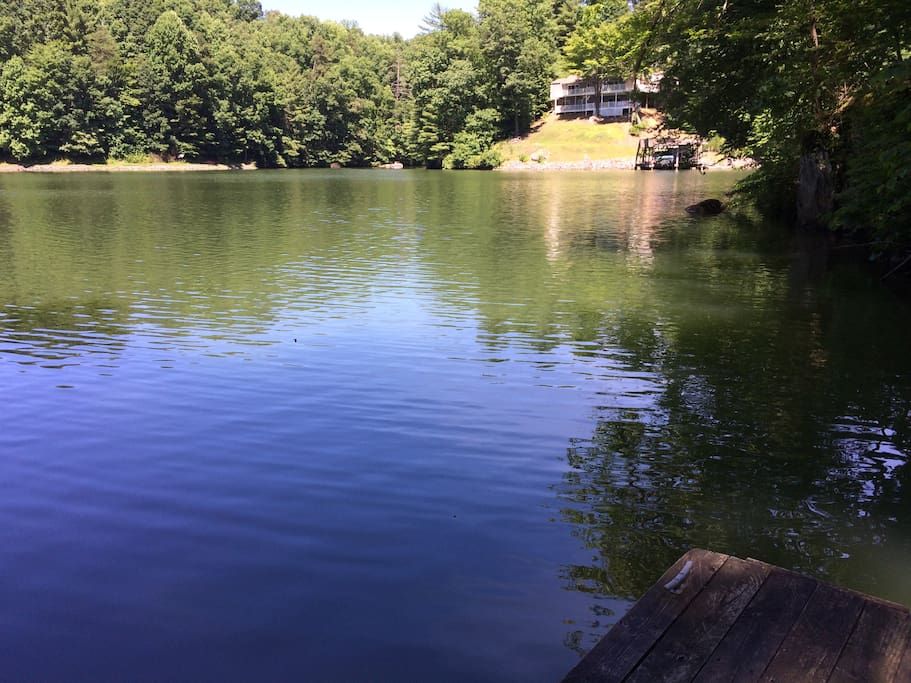 View of the tranquil cove from the dock.