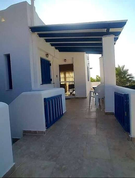 The entrance of the house.
