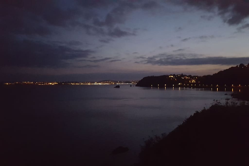 looking from nearby Meadfoot beach towards Torquay.