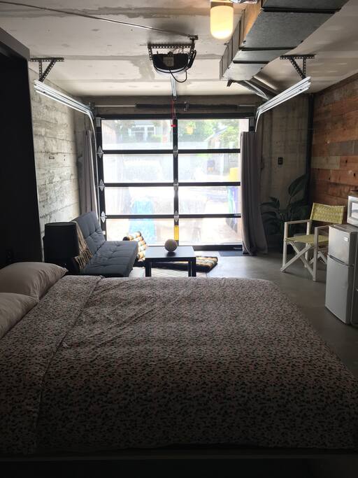 Garage come living studio provide a one of a kind space