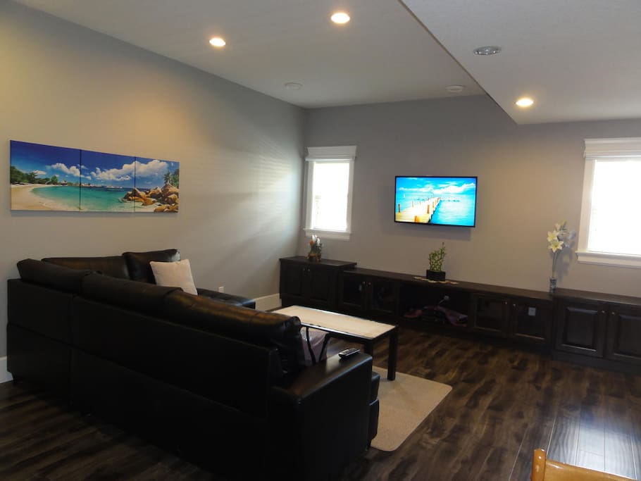 Private lounge with TV and entertainment