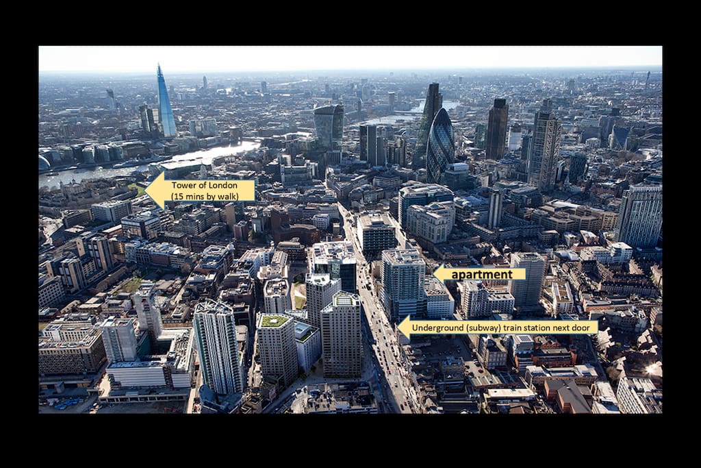 Excellent location, with underground (subway) train station directly next door!