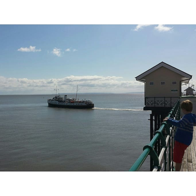 The Waverley cruises depart in the summer from the pier.