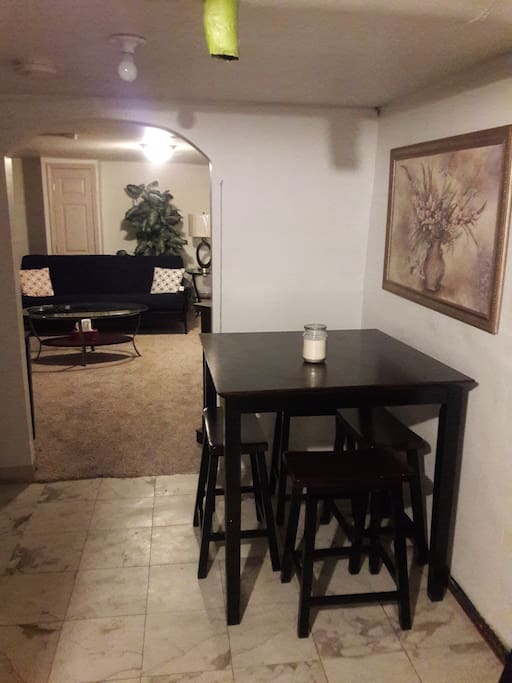 Entry to private space and private dining area