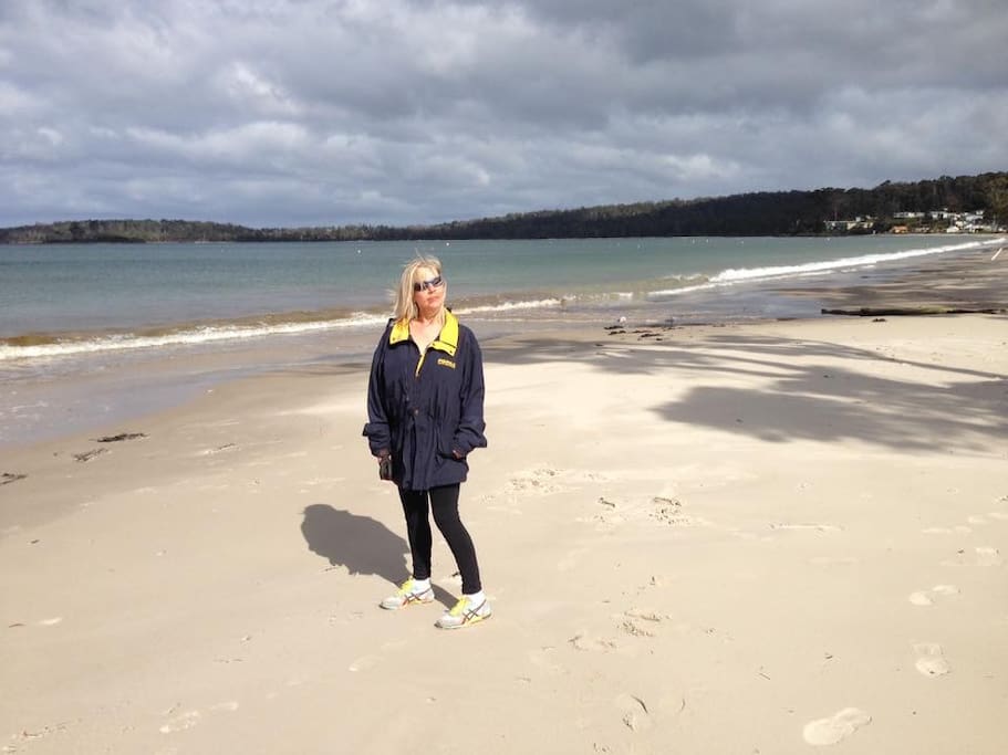 The beach directly In front of cottage