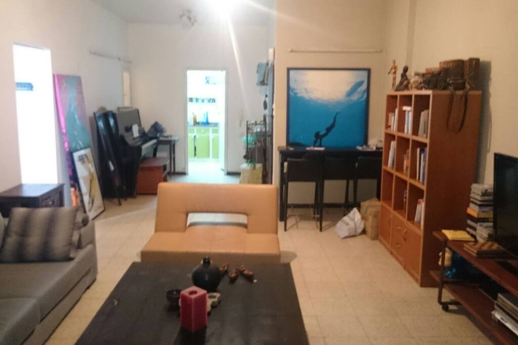 The kitchen from the living room