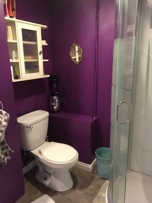 Purple Powder Room