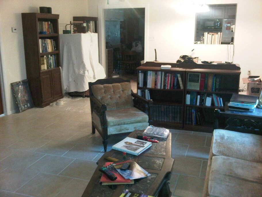 Open family room and dinning room