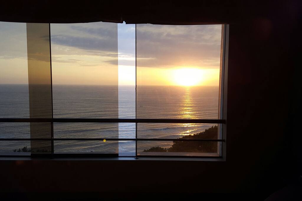 el atardecer desde la habitación