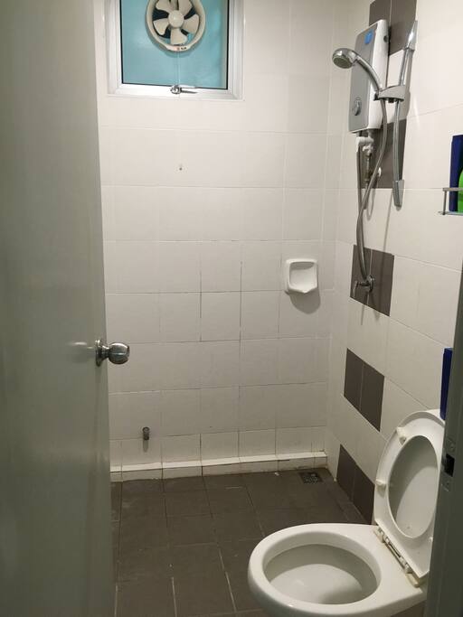 Attached toilet in master bedroom