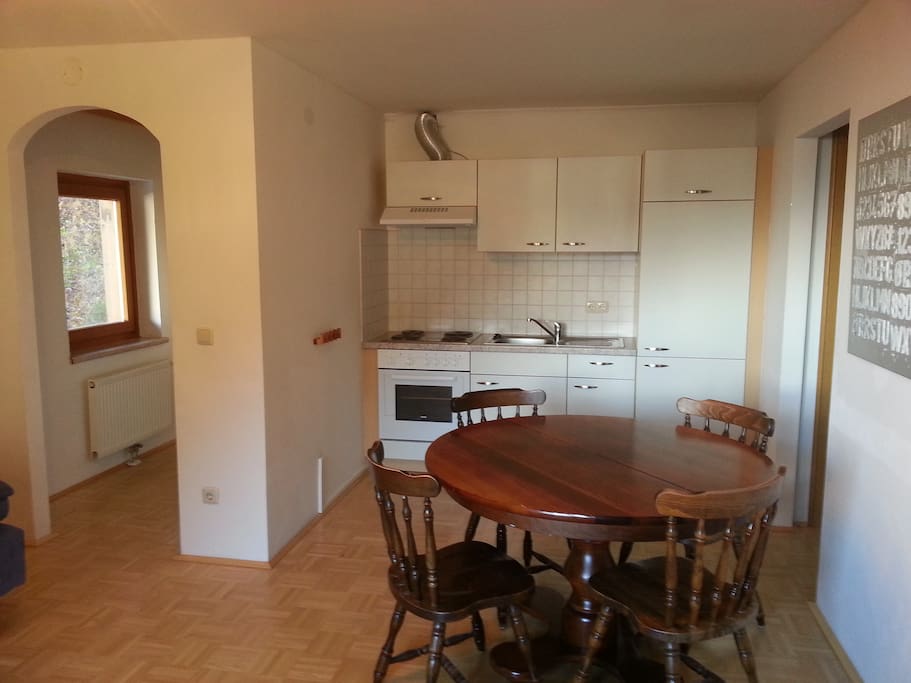 kitchen and dining