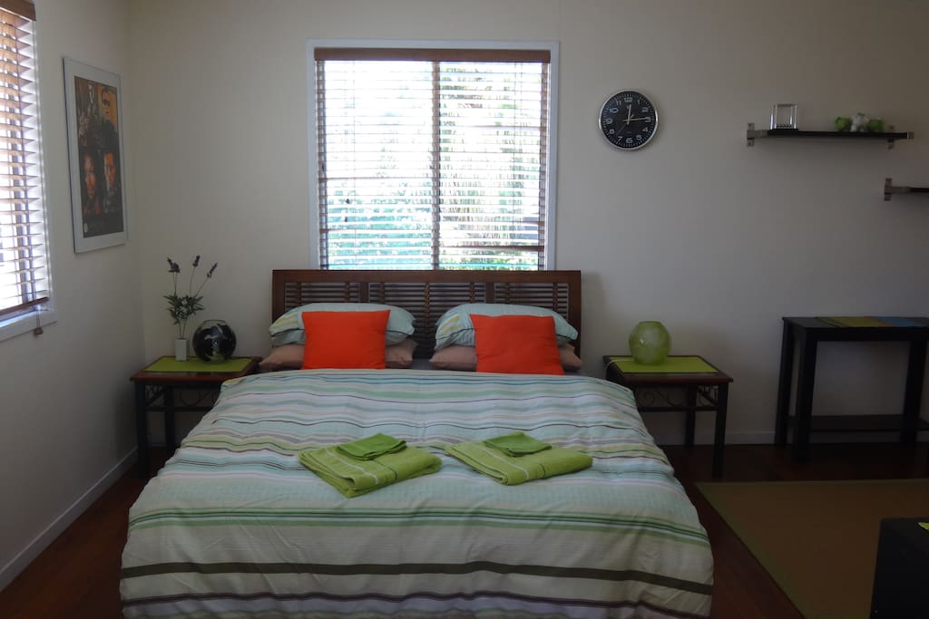 Large Bedroom includes wardrobe for storage