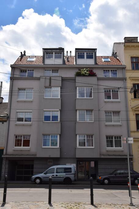 second floor, left two windows