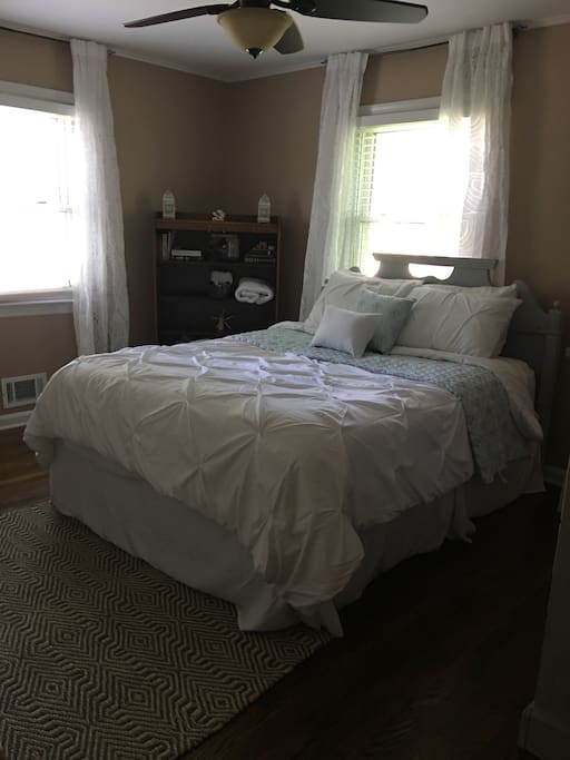Queen sized bed