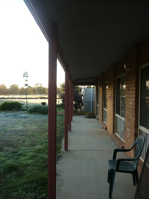 Veranda at back of house