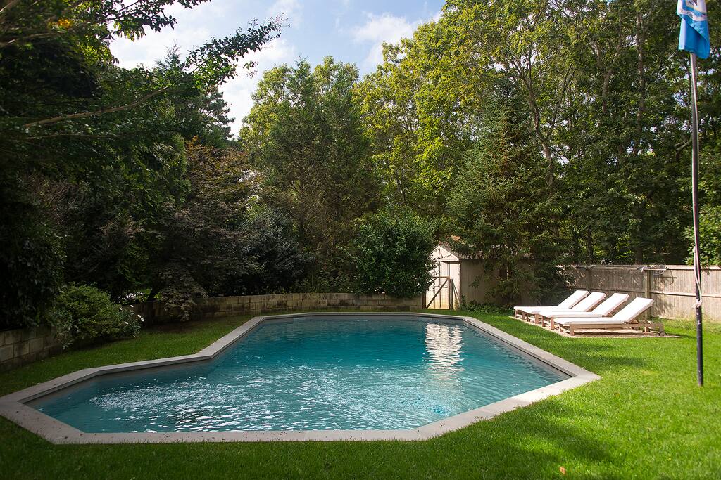 Large, private, heated saltwater pool.