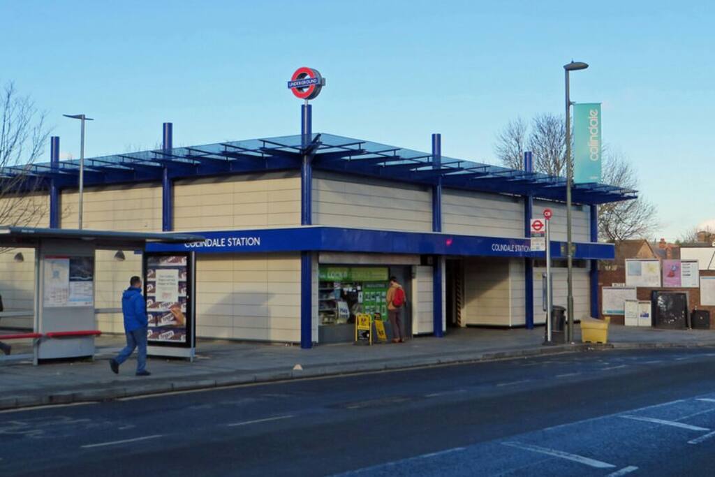 Colindale station - less than 10 min walk