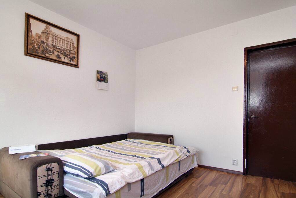 The private bedroom, view from the window