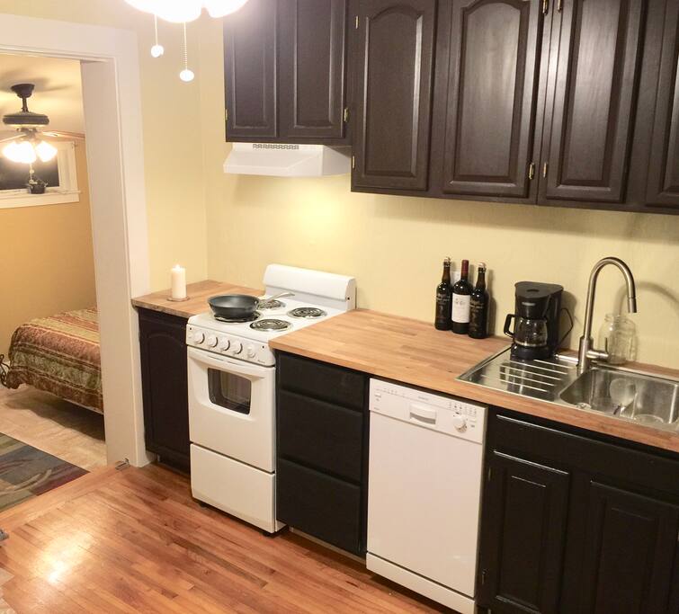 Full eat in kitchen off private deck