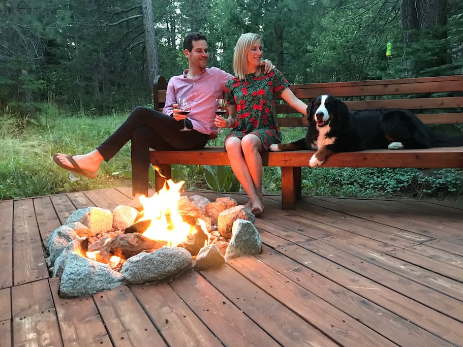 Fire-pit and patio seating to be enjoyed by all!