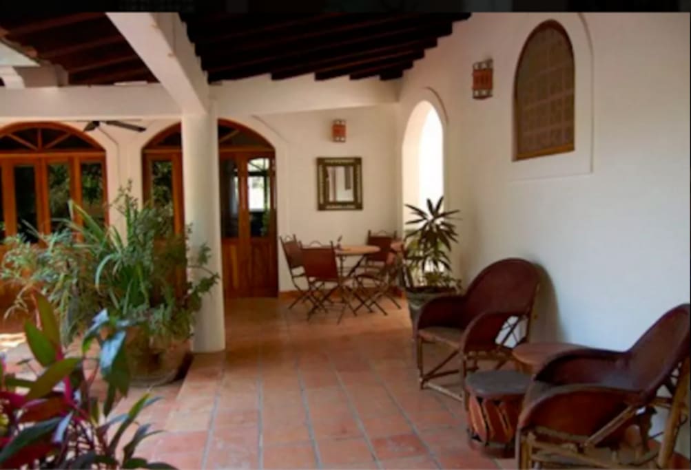 The courtyard is the perfect place to spend the morning.