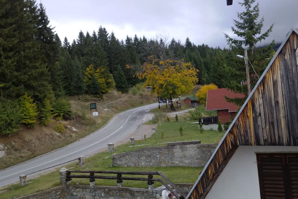 main road Kopaonik-Raska (in front of house)