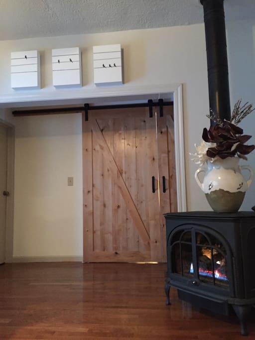 Original hardwood & gas fireplace.