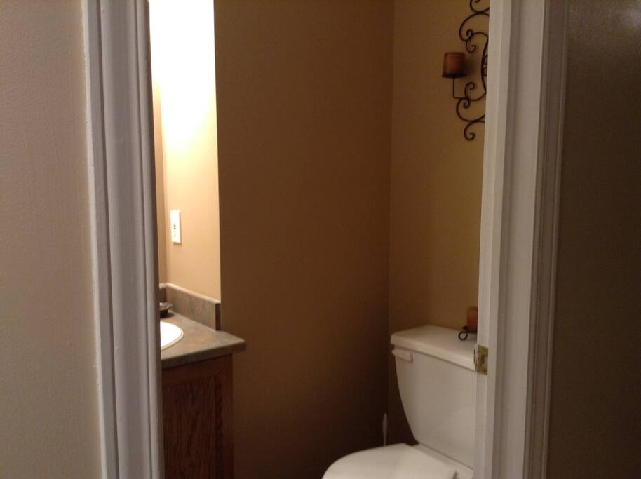 Main level powder room.