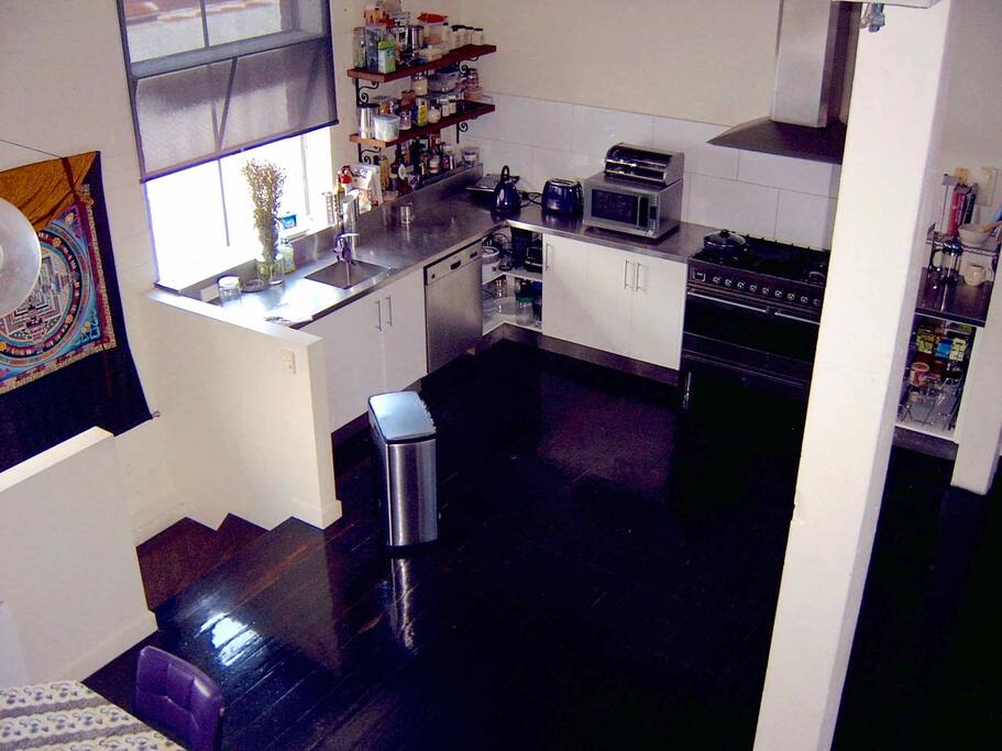 Level 2 - Kitchen - seen from halfway up stairs to top floor