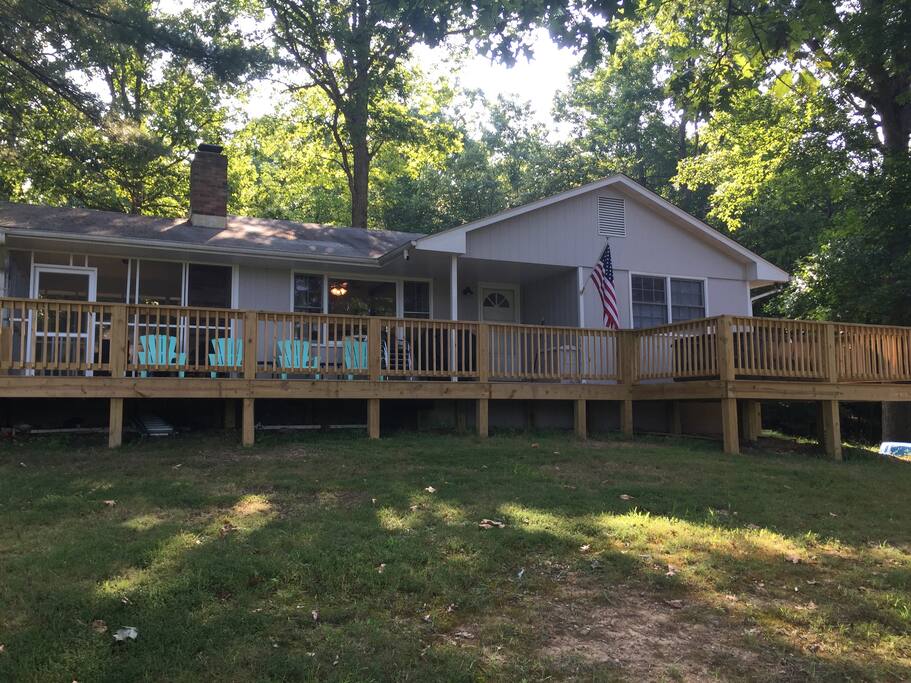 Relax on the large deck taking in the view