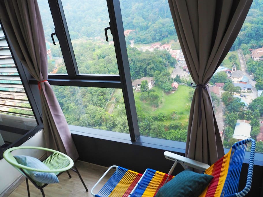 the lazy chair for you to relax in front of the scenic view