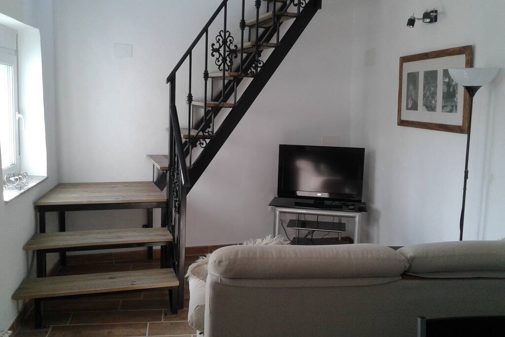 Staircase to upstairs bedroom