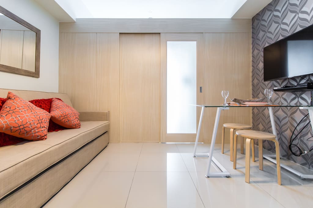 Living and Dining Area; Sofa is a Sofabed