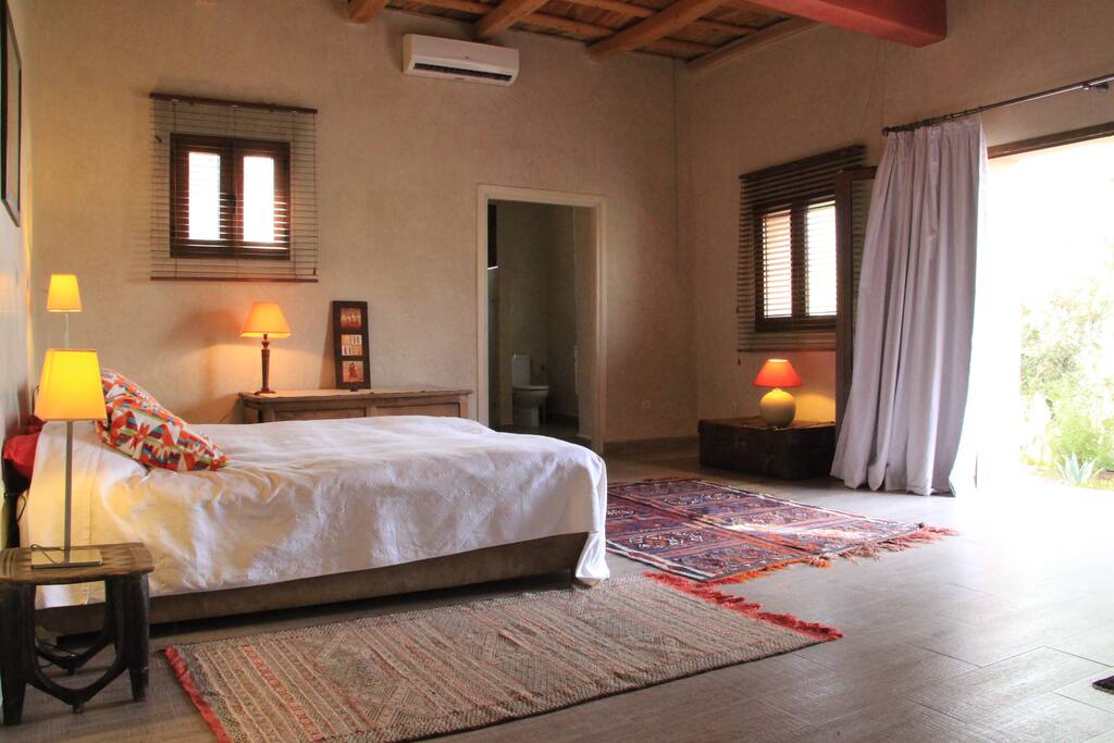 Chambre avec vue et cheminée